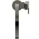 Ideal Standard Wascharmatur in magnetic grey, seitliche Ansicht mit runder Halterung und gerade Auslaufform.